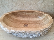 Umywalka nablatowa z kamienia naturalnego SUNSED STONE.
