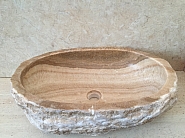 Umywalka nablatowa z kamienia naturalnego SUNSED STONE.