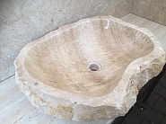 Umywalka nablatowa z kamienia naturalnego SUNSED STONE.