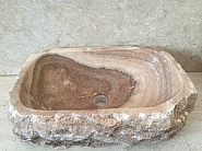 Umywalka nablatowa z kamienia naturalnego SUNSED STONE.