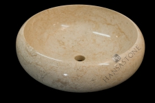 Umywalka kamienna nablatowa TULANGA WHITE
