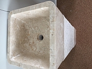 Umywalka stojąca z kamienia naturalnego KEDERI WHITE
