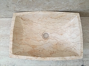 Umywalka nablatowa z kamienia naturalnego LILIAS WHITE