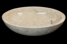 Umywalka kamienna nablatowa BALI WHITE